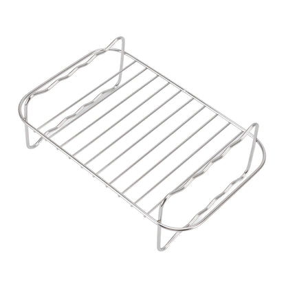 Fryer Rack Stainless Steel Rectangle Double Layer Fryer Accessory for NINJA FOOD 8QT Dual Basket Fryer V1294-YM3113220239011-0421