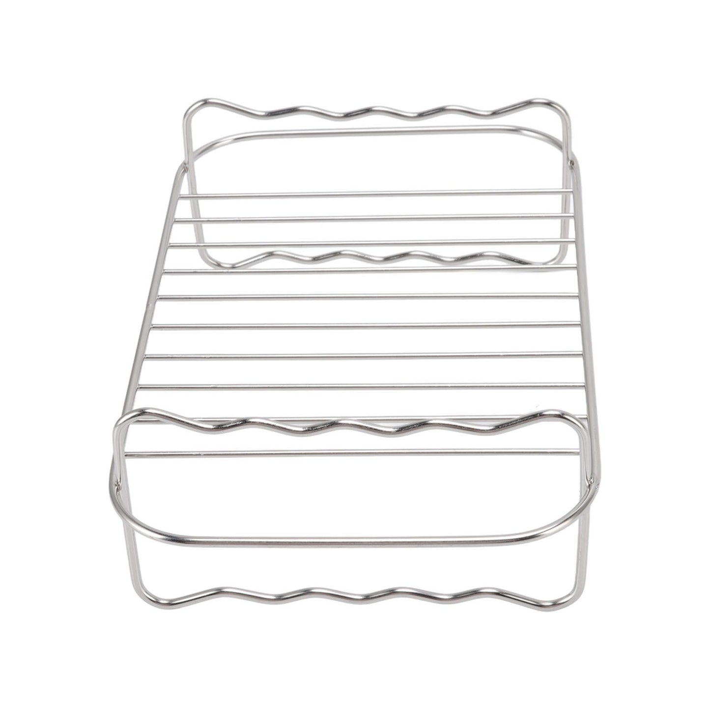 Fryer Rack Stainless Steel Rectangle Double Layer Fryer Accessory for NINJA FOOD 8QT Dual Basket Fryer V1294-YM3113220239011-0421