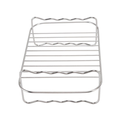 Fryer Rack Stainless Steel Rectangle Double Layer Fryer Accessory for NINJA FOOD 8QT Dual Basket Fryer V1294-YM3113220239011-0421