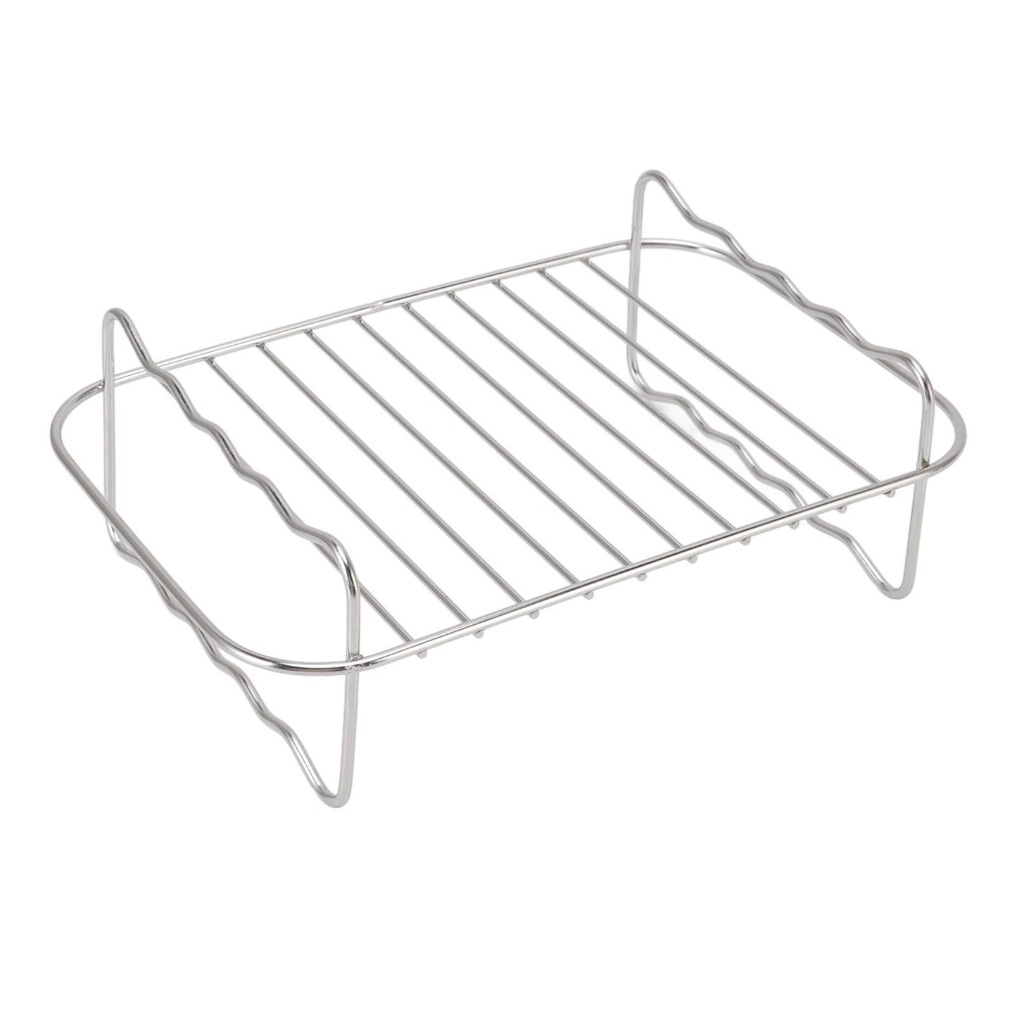 Fryer Rack Stainless Steel Rectangle Double Layer Fryer Accessory for NINJA FOOD 8QT Dual Basket Fryer V1294-YM3113220239011-0421