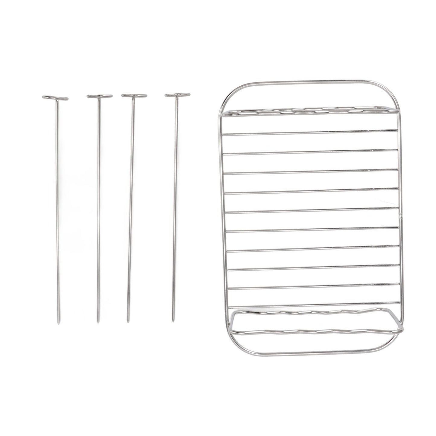 Fryer Rack Stainless Steel Rectangle Double Layer Fryer Accessory for NINJA FOOD 8QT Dual Basket Fryer V1294-YM3113220239011-0421