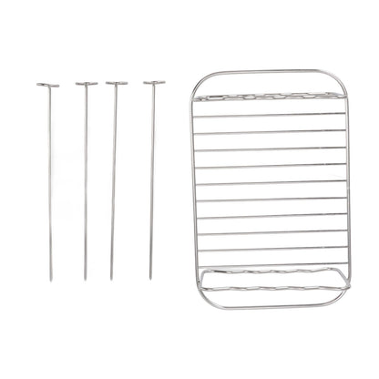 Fryer Rack Stainless Steel Rectangle Double Layer Fryer Accessory for NINJA FOOD 8QT Dual Basket Fryer V1294-YM3113220239011-0421
