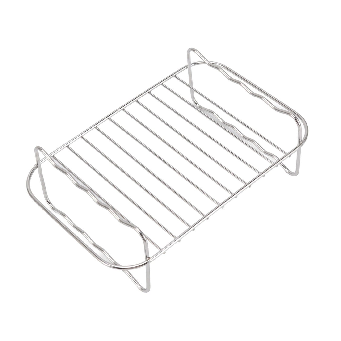 Fryer Rack Stainless Steel Rectangle Double Layer Fryer Accessory for NINJA FOOD 8QT Dual Basket Fryer V1294-YM3113220239011-0421