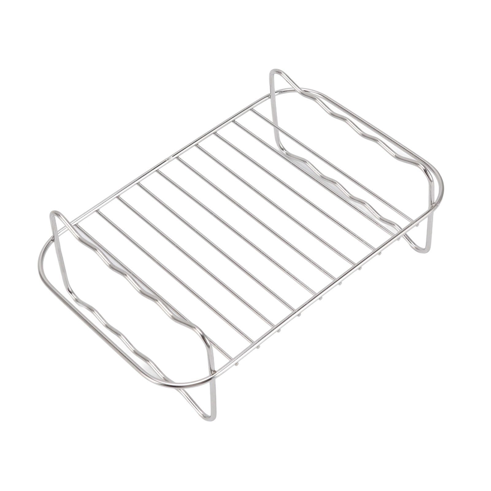 Fryer Rack Stainless Steel Rectangle Double Layer Fryer Accessory for NINJA FOOD 8QT Dual Basket Fryer V1294-YM3113220239011-0421