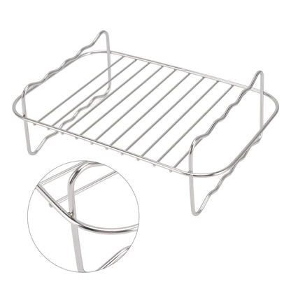 Fryer Rack Stainless Steel Rectangle Double Layer Fryer Accessory for NINJA FOOD 8QT Dual Basket Fryer V1294-YM3113220239011-0421