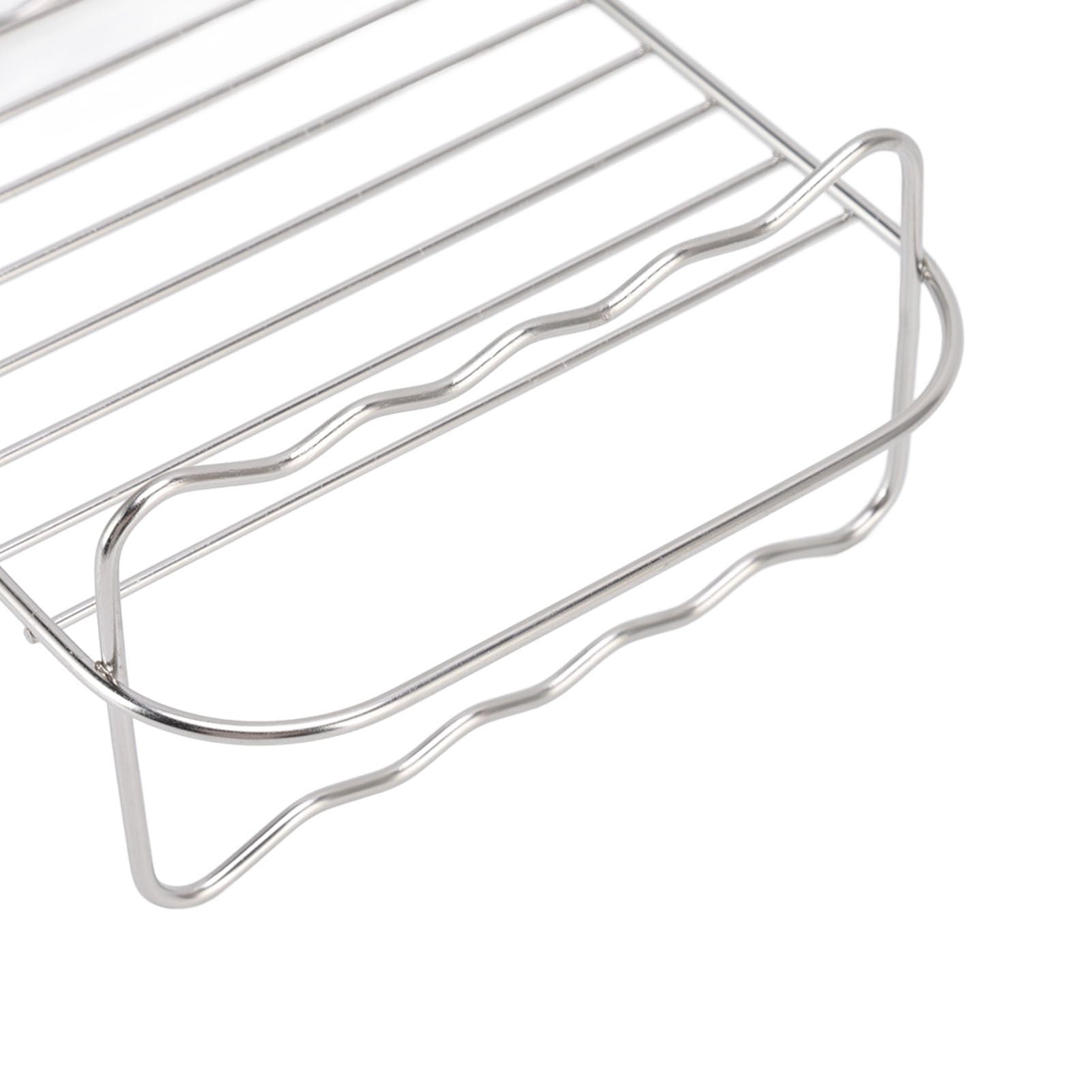 Fryer Rack Stainless Steel Rectangle Double Layer Fryer Accessory for NINJA FOOD 8QT Dual Basket Fryer V1294-YM3113220239011-0421