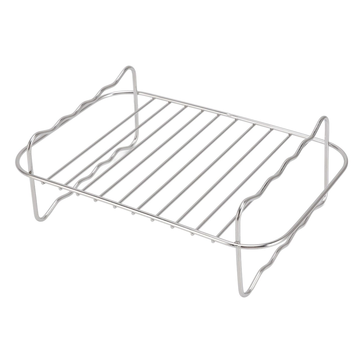 Fryer Rack Stainless Steel Rectangle Double Layer Fryer Accessory for NINJA FOOD 8QT Dual Basket Fryer V1294-YM3113220239011-0421