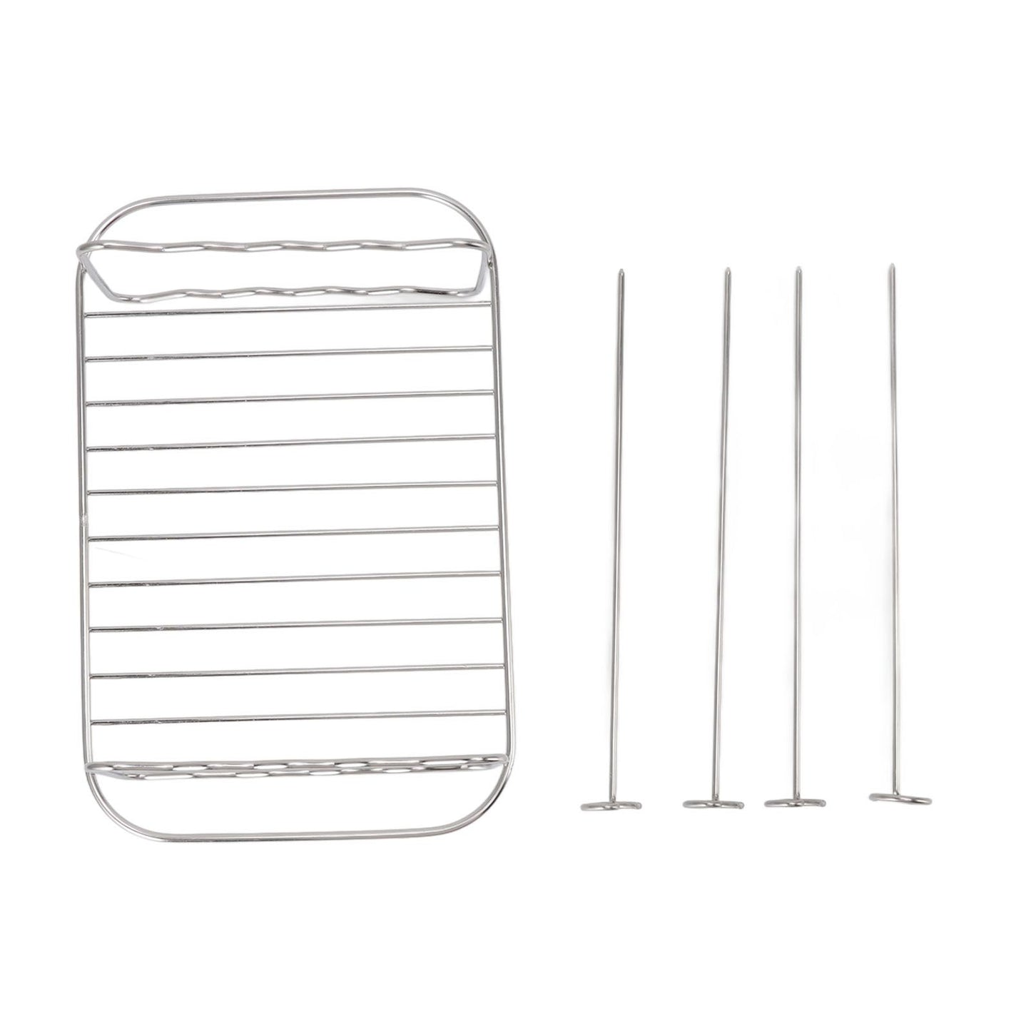 Fryer Rack Stainless Steel Rectangle Double Layer Fryer Accessory for NINJA FOOD 8QT Dual Basket Fryer V1294-YM3113220239011-0421