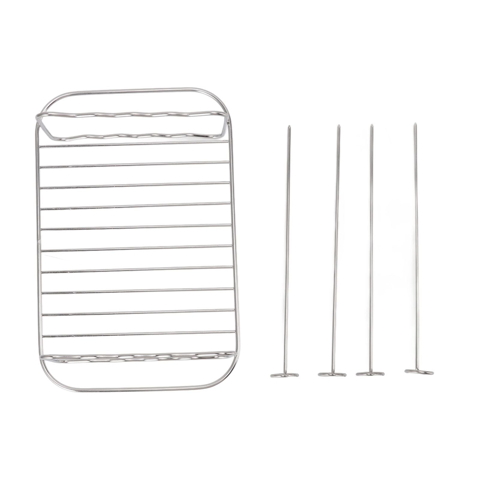 Fryer Rack Stainless Steel Rectangle Double Layer Fryer Accessory for NINJA FOOD 8QT Dual Basket Fryer V1294-YM3113220239011-0421