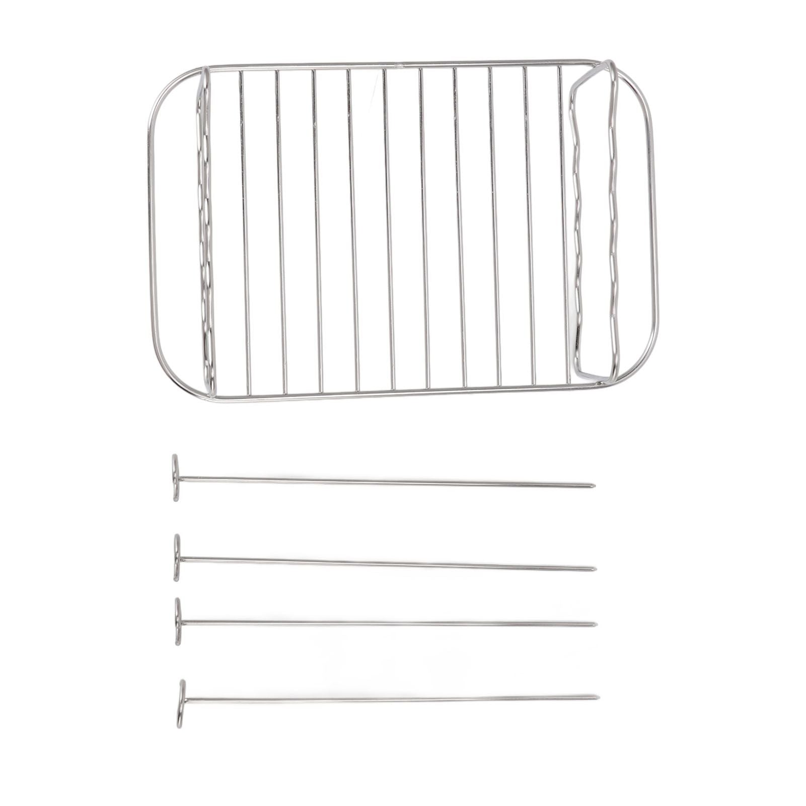 Fryer Rack Stainless Steel Rectangle Double Layer Fryer Accessory for NINJA FOOD 8QT Dual Basket Fryer V1294-YM3113220239011-0421