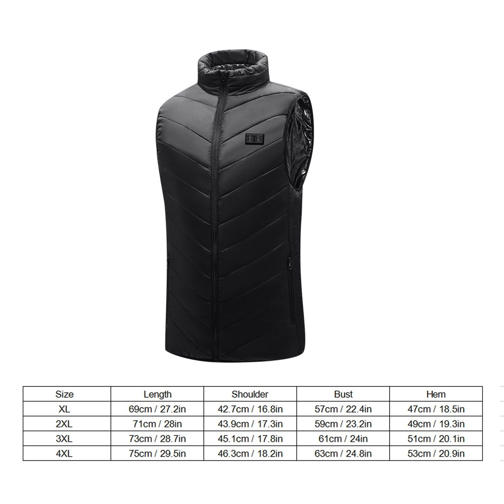Smart Heated Vest USB Powered 3 Level Temperature Control Intelligent Electric Heating Vest 5V XL V1294-YM3113220240911-0421
