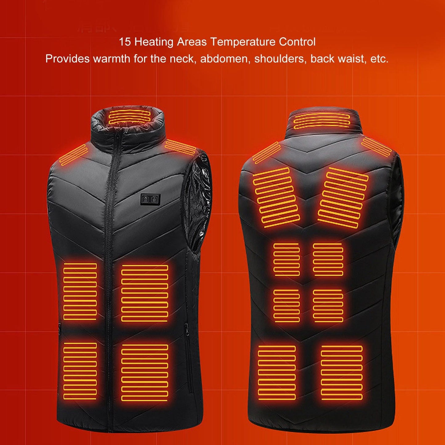 Smart Heated Vest USB Powered 3 Level Temperature Control Intelligent Electric Heating Vest 5V XL V1294-YM3113220240911-0421