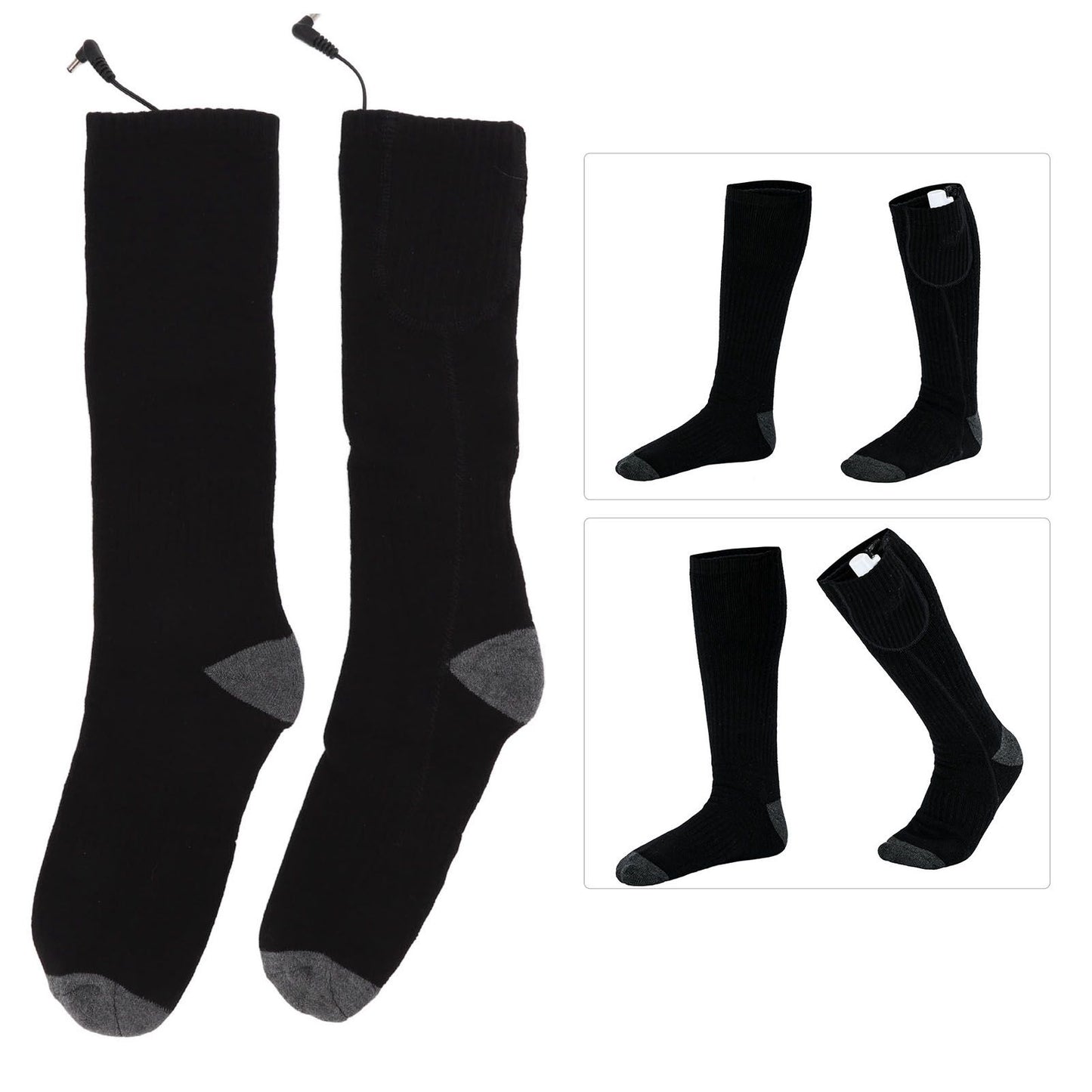 Smart Heating Socks Foot Thermal Electric Heated Stockings Winter Cold Resistant Electric Socks Black V1294-YM3113220242111-0421