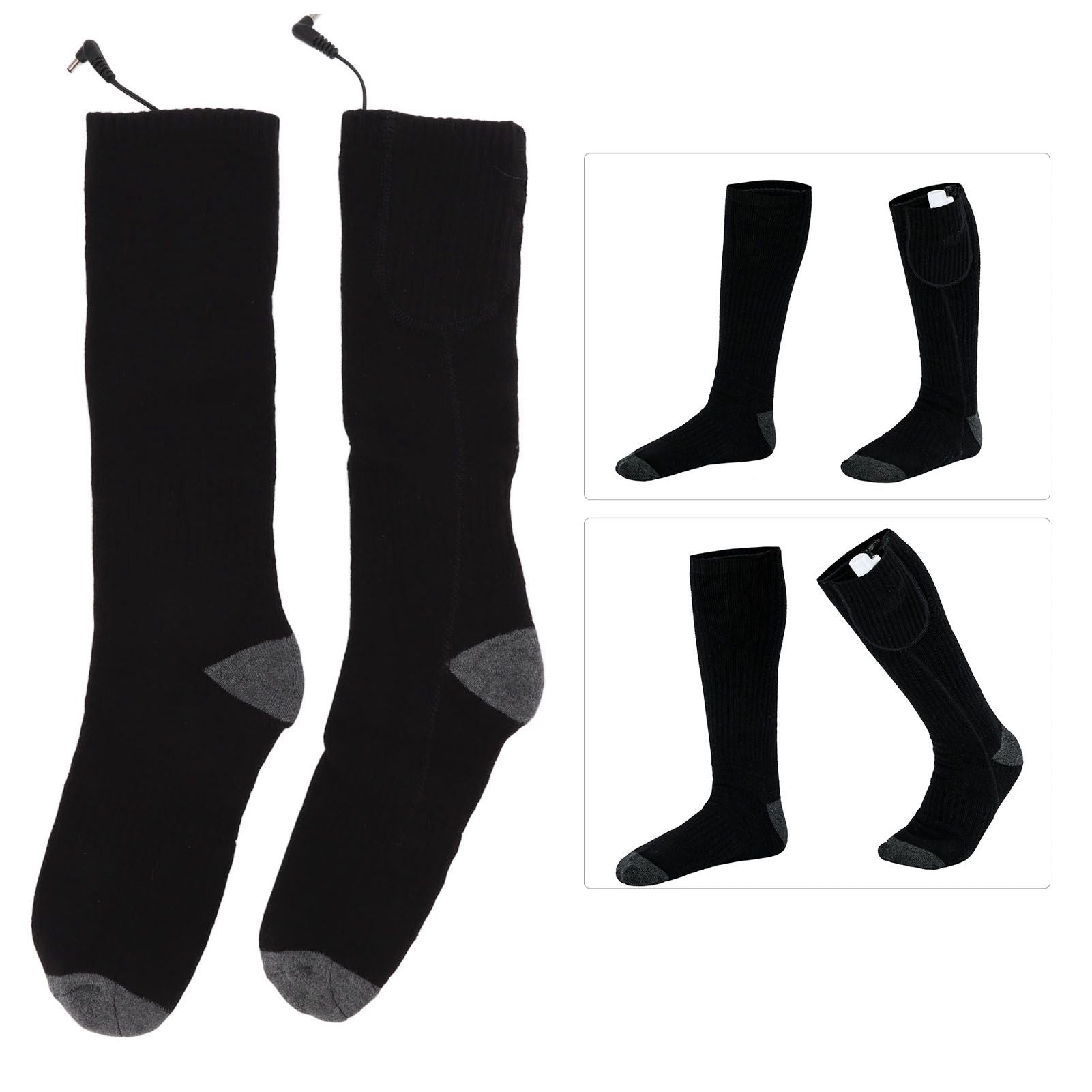 Smart Heating Socks Foot Thermal Electric Heated Stockings Winter Cold Resistant Electric Socks Black V1294-YM3113220242111-0421