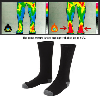 Smart Heating Socks Foot Thermal Electric Heated Stockings Winter Cold Resistant Electric Socks Black V1294-YM3113220242111-0421