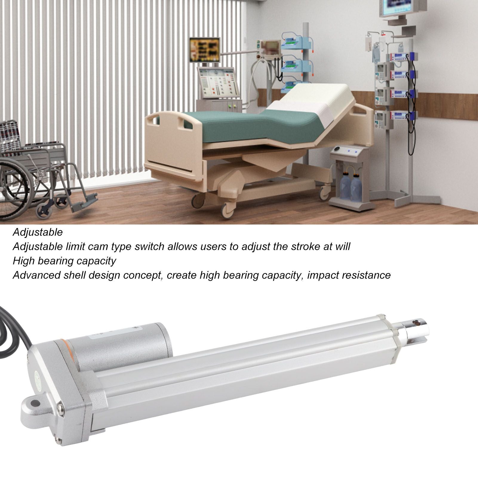 FY017 Linear Actuator Multifunctional Thrust DC Electric Linear Motor Telescopic Pole 200mm Stroke 24V V1294-YM3113220244811-0421