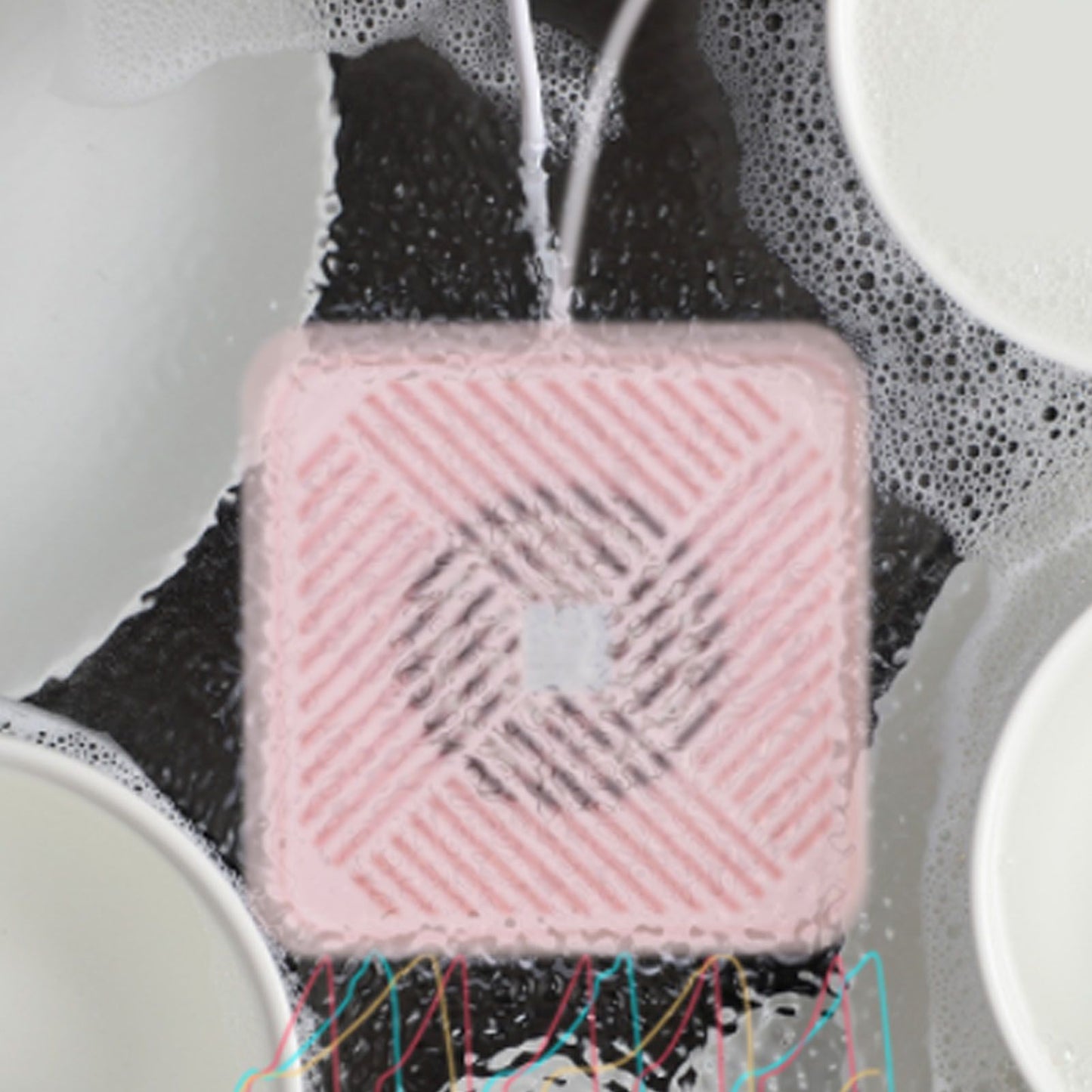 Mini Dishwasher Sound Vibration Electrolytic Water Purification IP67 Waterproof Portable USB Dishwasher Pink V1294-YM3113220244911-0421