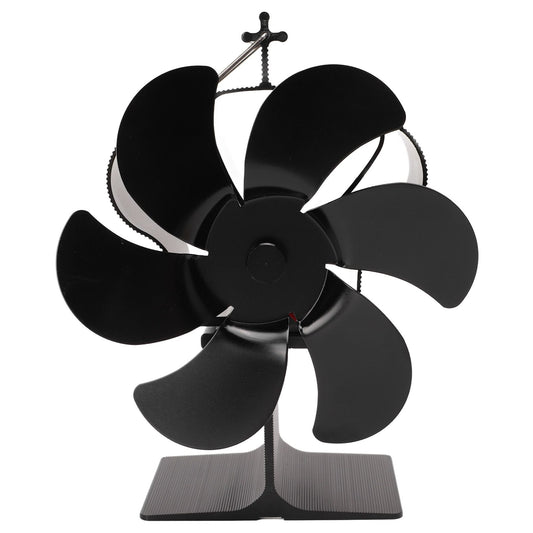 6 Blades Heat Powered Stove Fan Non Electric Self Starting Fireplace Fan High Temperature Resistant Fan Crown V1294-YM3113220247711-0421