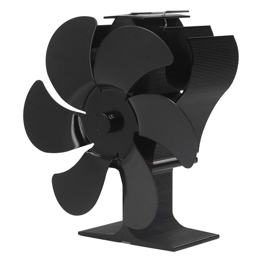 6 Blades Heat Powered Stove Fan High Temperature Resistance Self Starting Wood Burning Stove Fireplace Fan V1294-YM3113220248411-0421