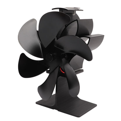6 Blade Stove Eco Fan Black High Temperature Resistant Self Starting Energy Saving Heat Powered Fan for Home V1294-YM3113220250011-0421