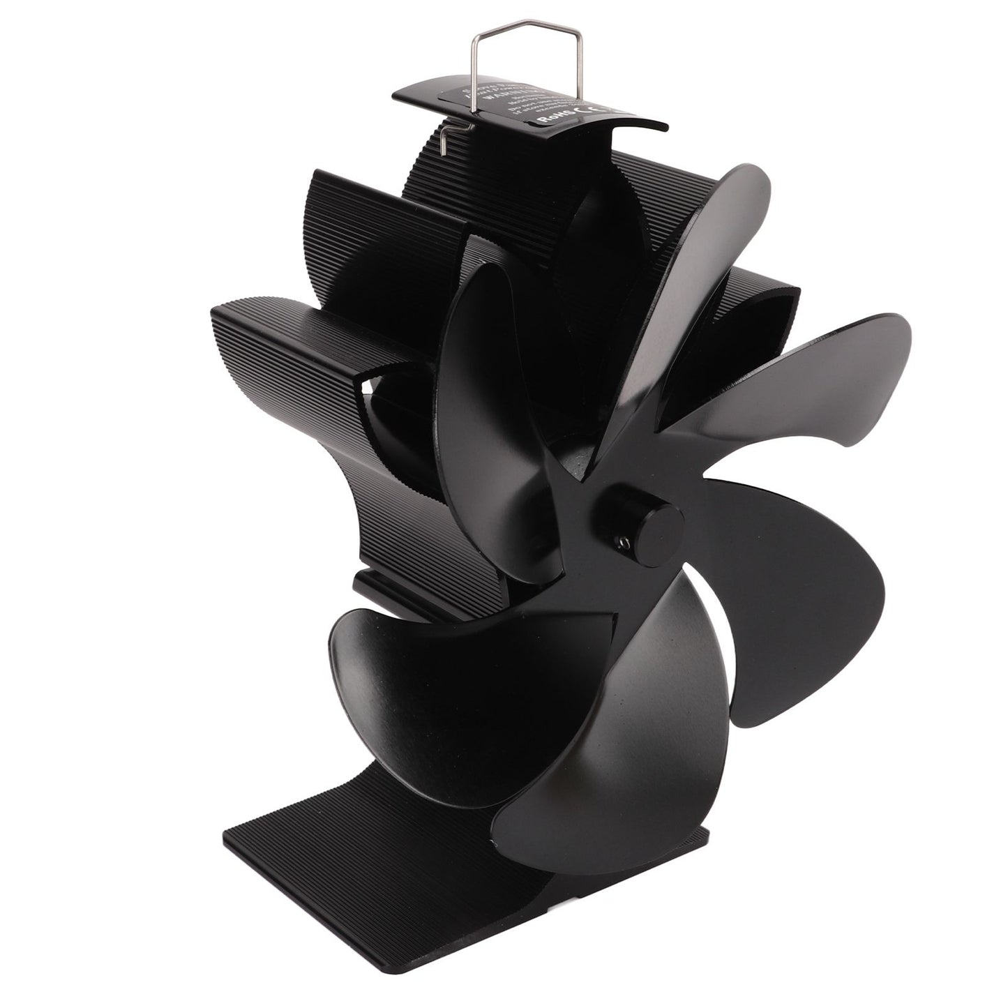 6 Blade Stove Eco Fan Black High Temperature Resistant Self Starting Energy Saving Heat Powered Fan for Home V1294-YM3113220250011-0421