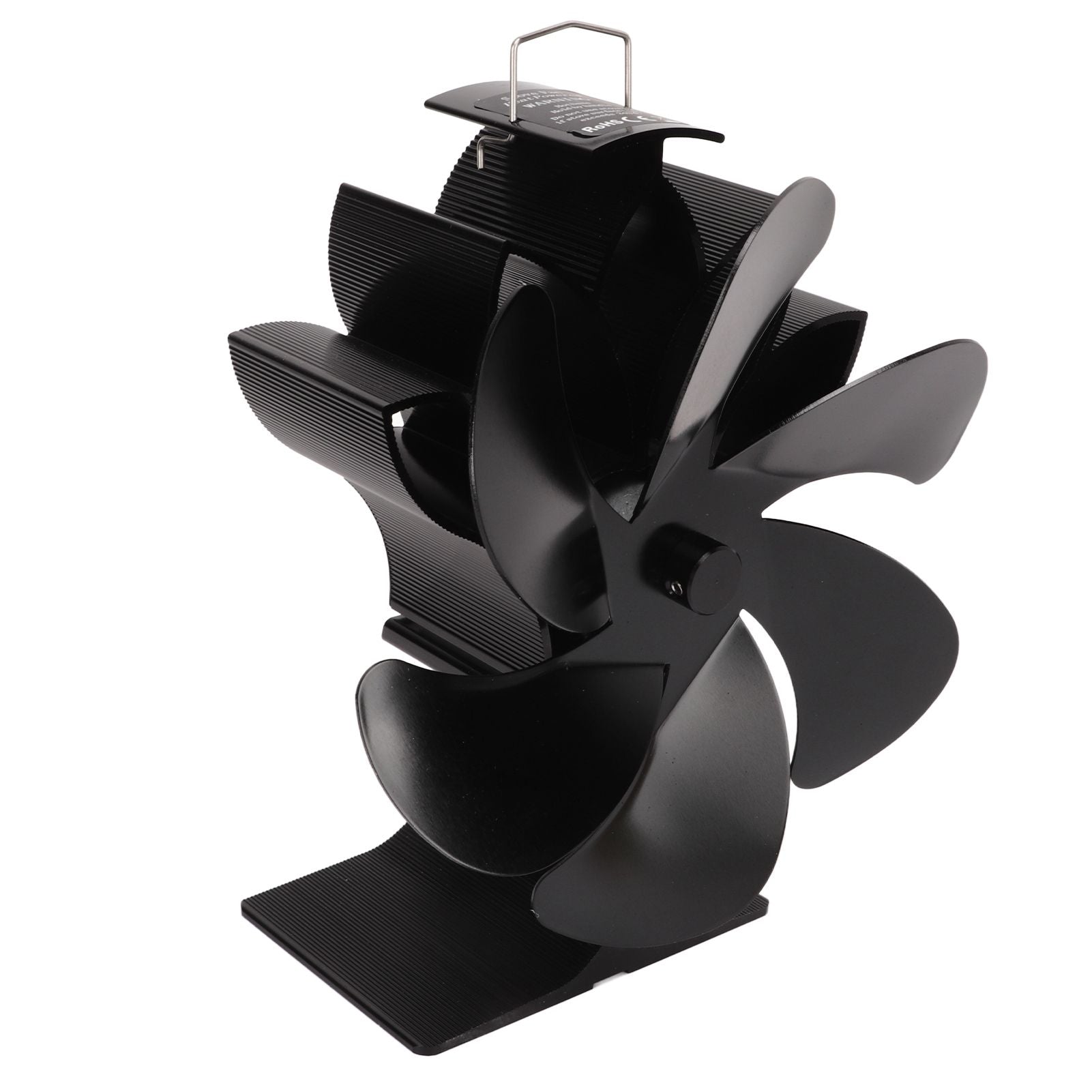 6 Blade Stove Eco Fan Black High Temperature Resistant Self Starting Energy Saving Heat Powered Fan for Home V1294-YM3113220250011-0421