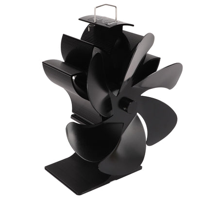 6 Blade Stove Eco Fan Black High Temperature Resistant Self Starting Energy Saving Heat Powered Fan for Home V1294-YM3113220250011-0421
