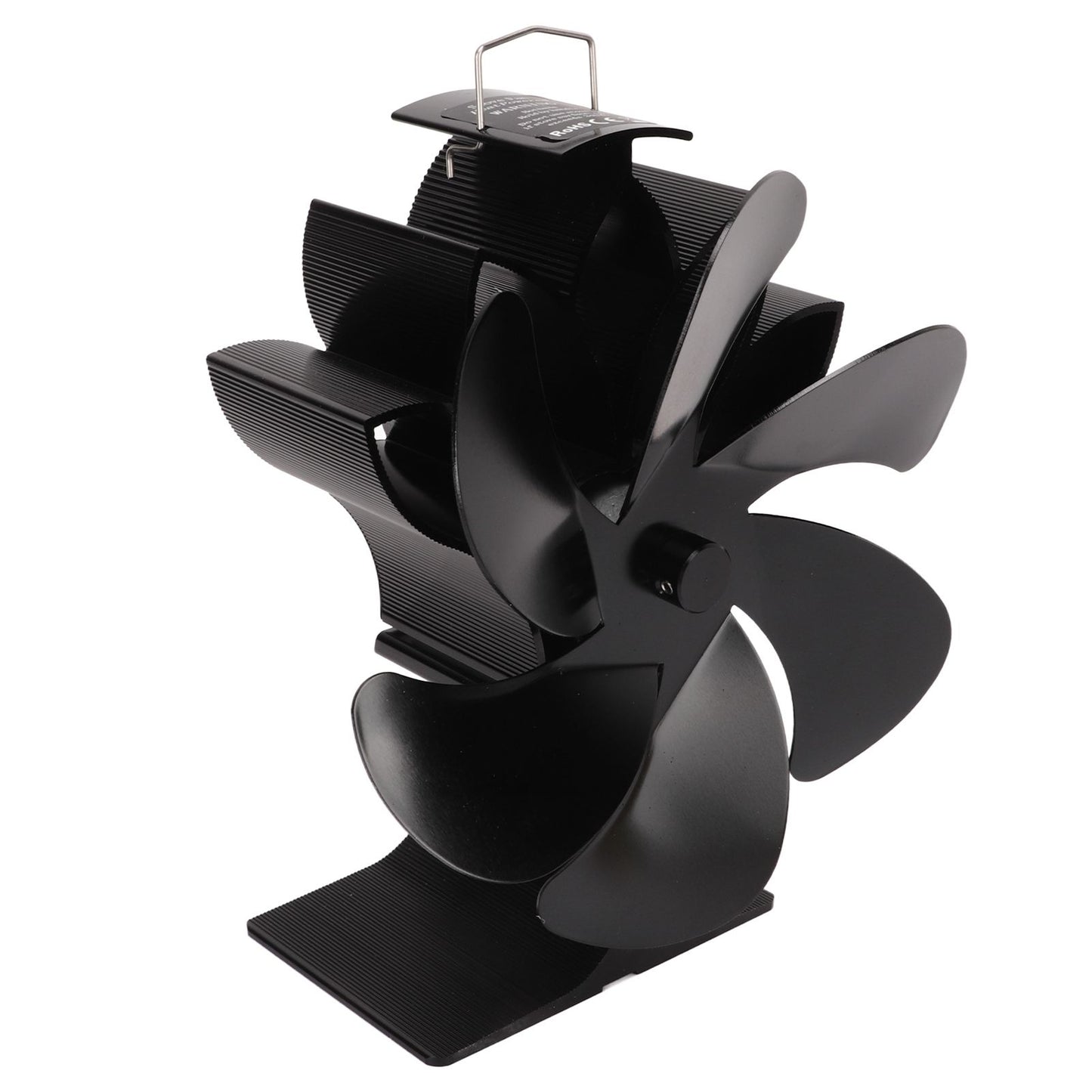6 Blade Stove Eco Fan Black High Temperature Resistant Self Starting Energy Saving Heat Powered Fan for Home V1294-YM3113220250011-0421