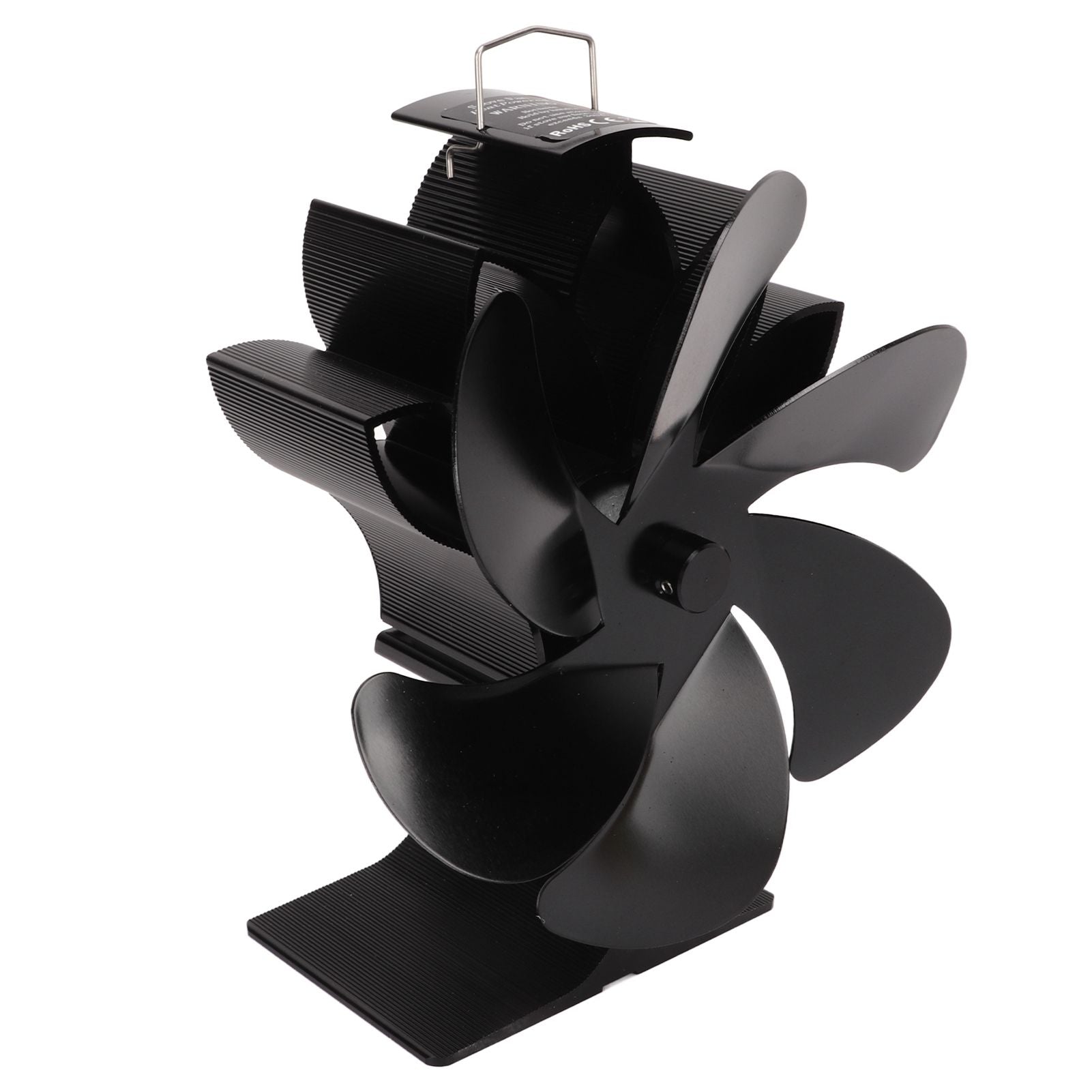 6 Blade Stove Eco Fan Black High Temperature Resistant Self Starting Energy Saving Heat Powered Fan for Home V1294-YM3113220250011-0421