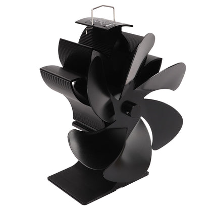 6 Blade Stove Eco Fan Black High Temperature Resistant Self Starting Energy Saving Heat Powered Fan for Home V1294-YM3113220250011-0421