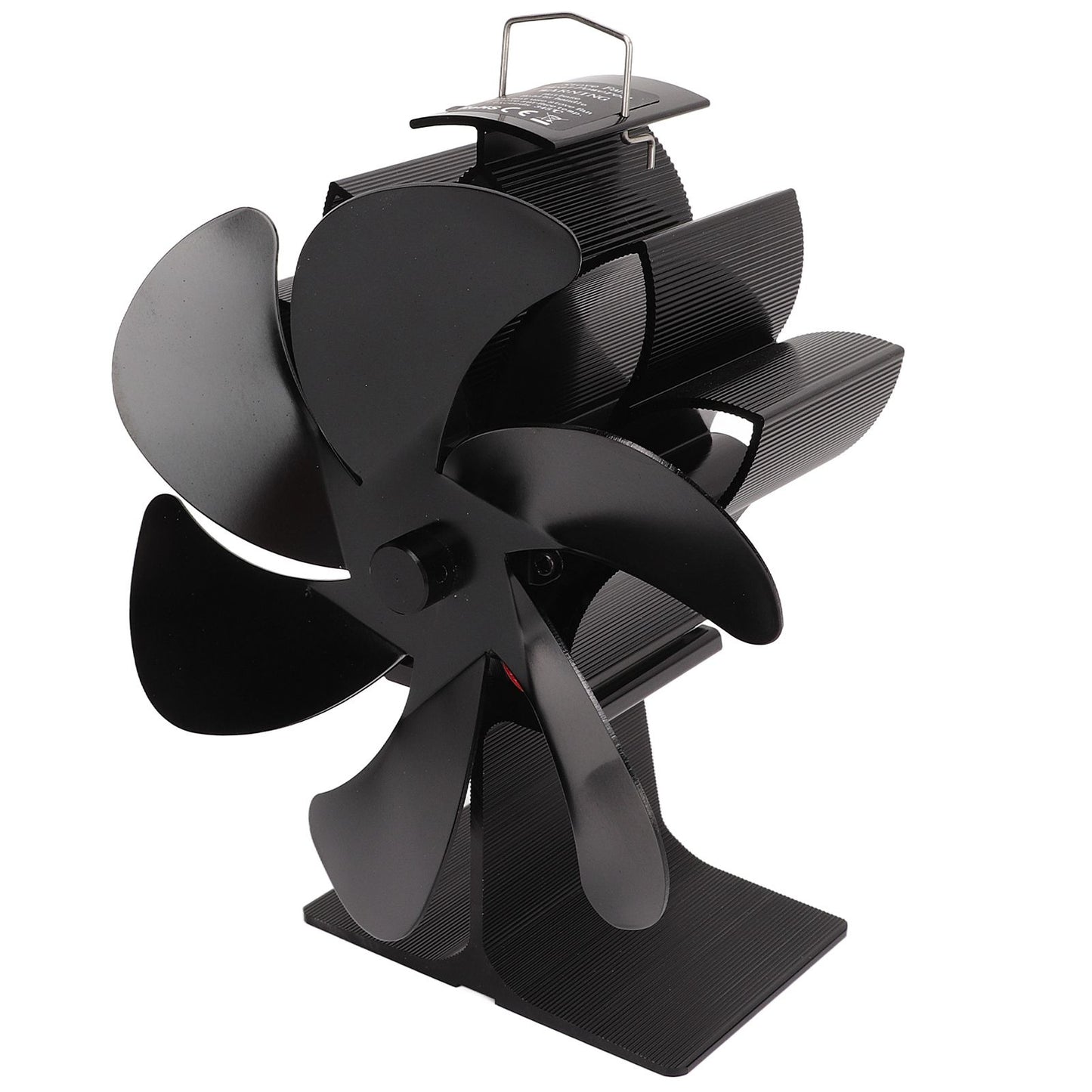 6 Blade Stove Eco Fan Black High Temperature Resistant Self Starting Energy Saving Heat Powered Fan for Home V1294-YM3113220250011-0421