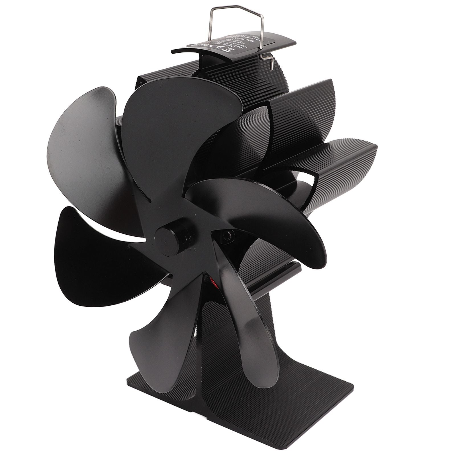 6 Blade Stove Eco Fan Black High Temperature Resistant Self Starting Energy Saving Heat Powered Fan for Home V1294-YM3113220250011-0421