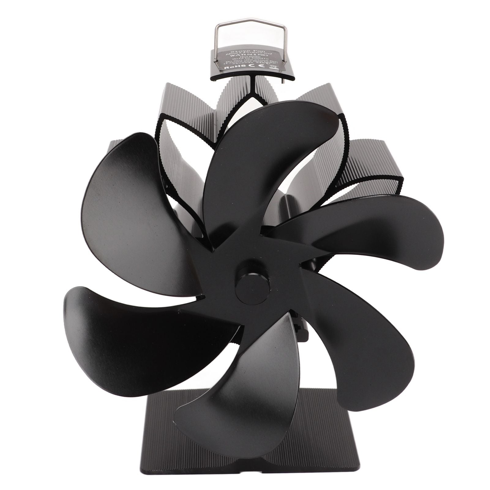 6 Blade Stove Eco Fan Black High Temperature Resistant Self Starting Energy Saving Heat Powered Fan for Home V1294-YM3113220250011-0421