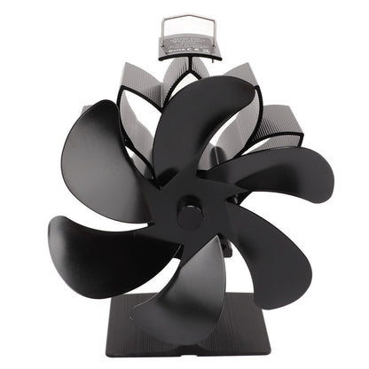 6 Blade Stove Eco Fan Black High Temperature Resistant Self Starting Energy Saving Heat Powered Fan for Home V1294-YM3113220250011-0421