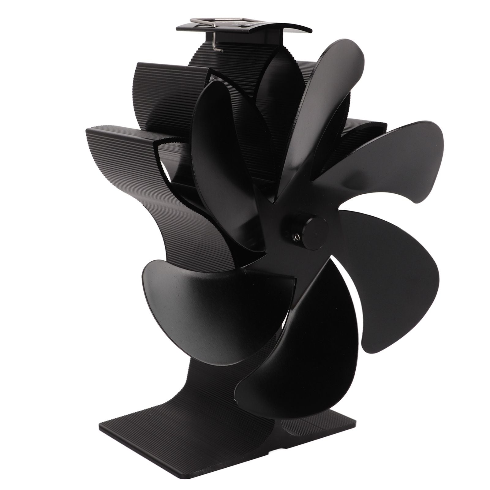 6 Blade Stove Eco Fan Black High Temperature Resistant Self Starting Energy Saving Heat Powered Fan for Home V1294-YM3113220250011-0421