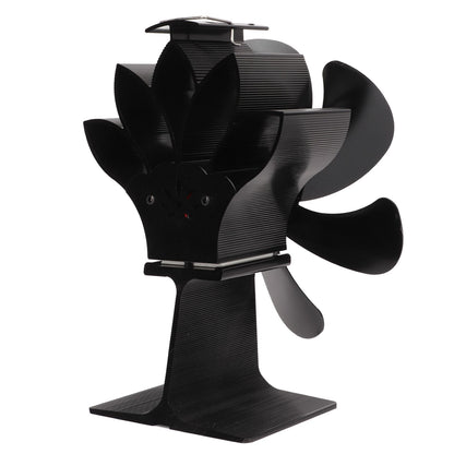 6 Blade Stove Eco Fan Black High Temperature Resistant Self Starting Energy Saving Heat Powered Fan for Home V1294-YM3113220250011-0421