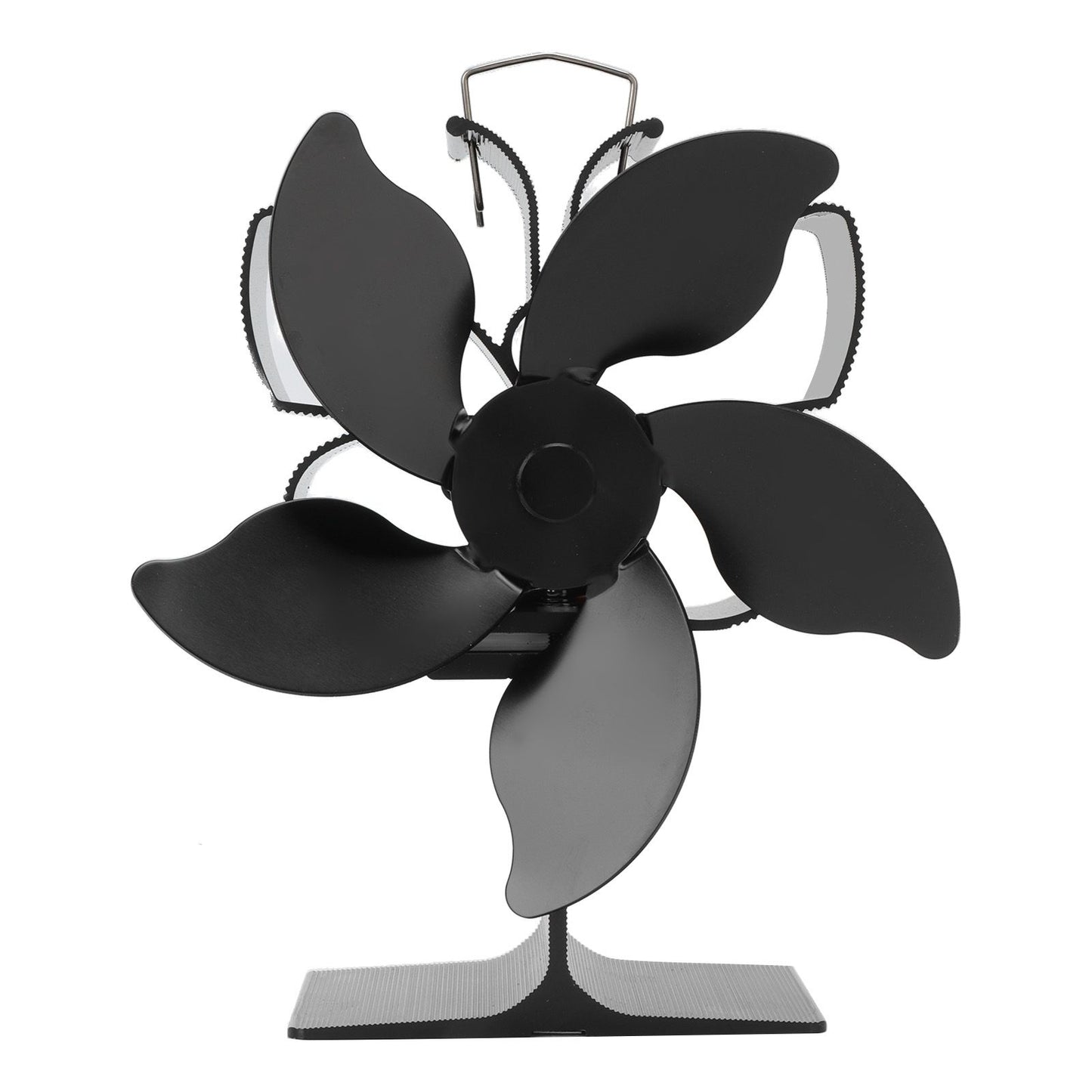 Heat Powered Fireplace Fan Black Stove Fan 5 Blades Thermal Power High Temperature Proof Eco Friendly Energy V1294-YM3113220250611-0421