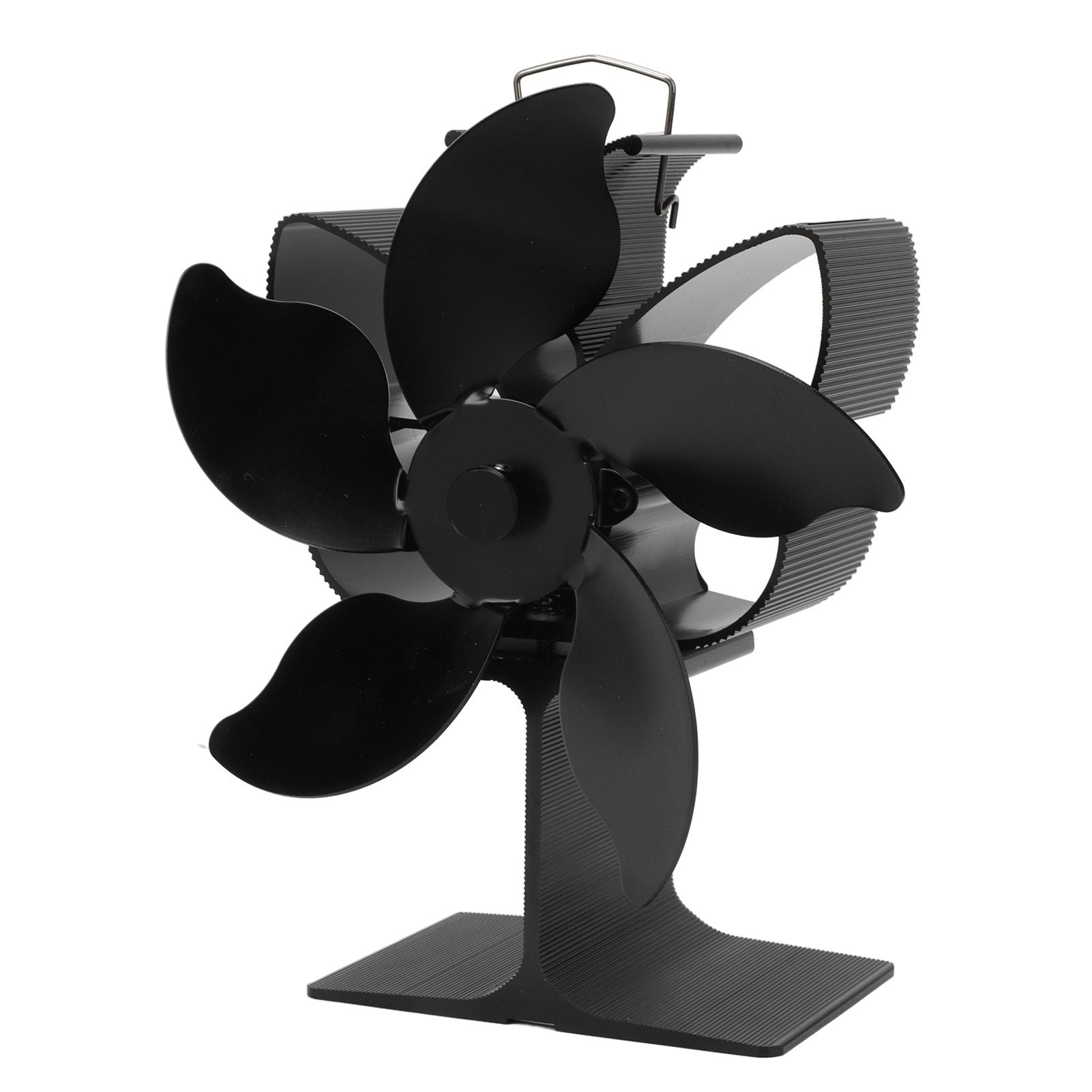 Heat Powered Fireplace Fan Black Stove Fan 5 Blades Thermal Power High Temperature Proof Eco Friendly Energy V1294-YM3113220250611-0421