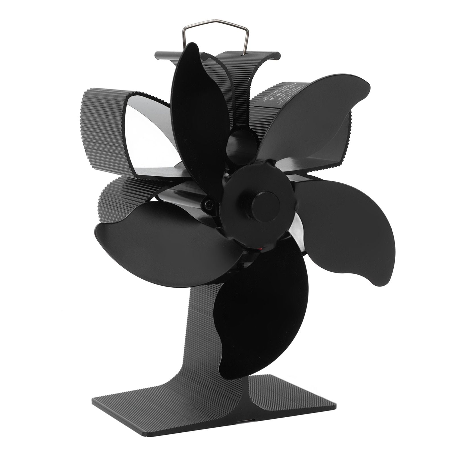 Heat Powered Fireplace Fan Black Stove Fan 5 Blades Thermal Power High Temperature Proof Eco Friendly Energy V1294-YM3113220250611-0421