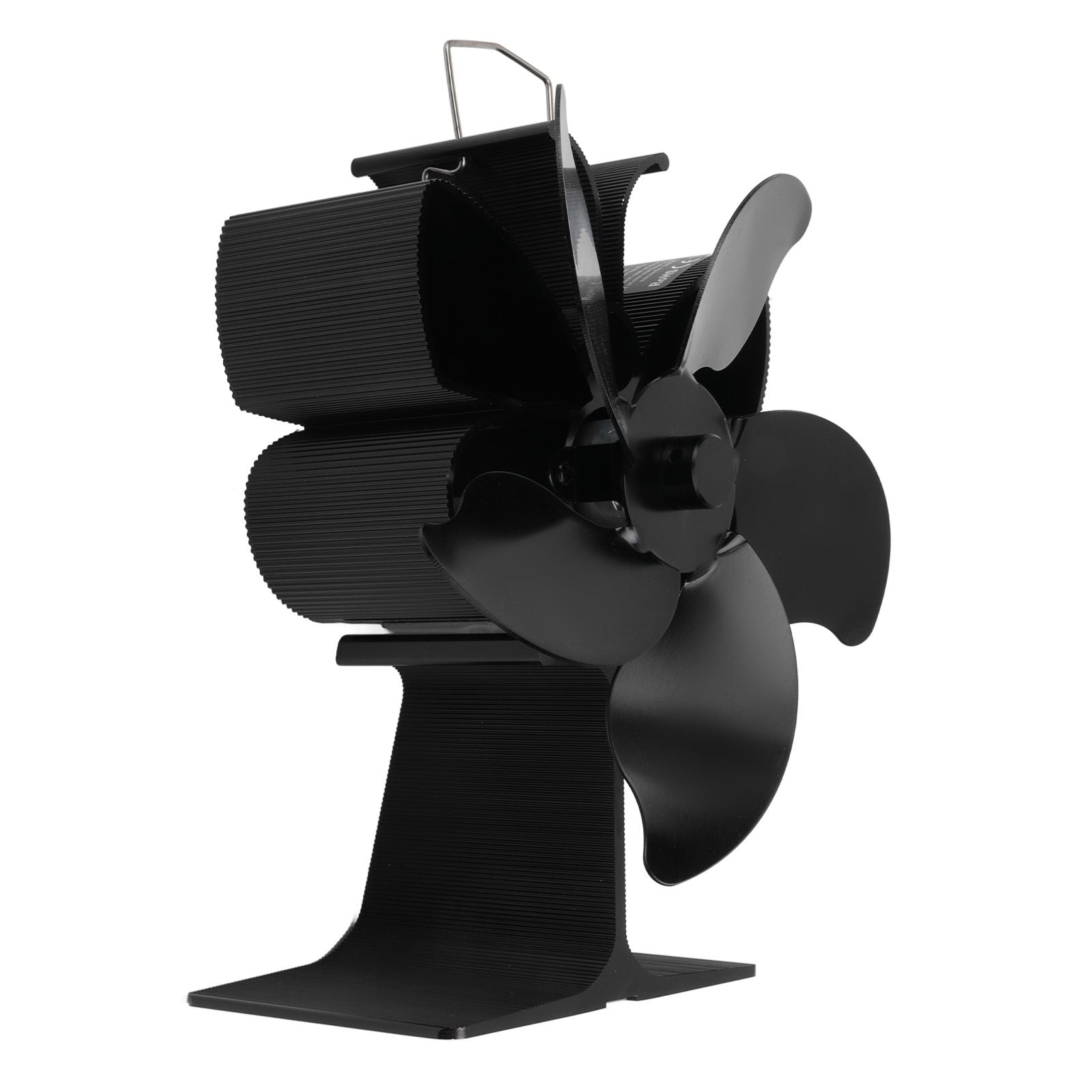 Heat Powered Fireplace Fan Black Stove Fan 5 Blades Thermal Power High Temperature Proof Eco Friendly Energy V1294-YM3113220250611-0421