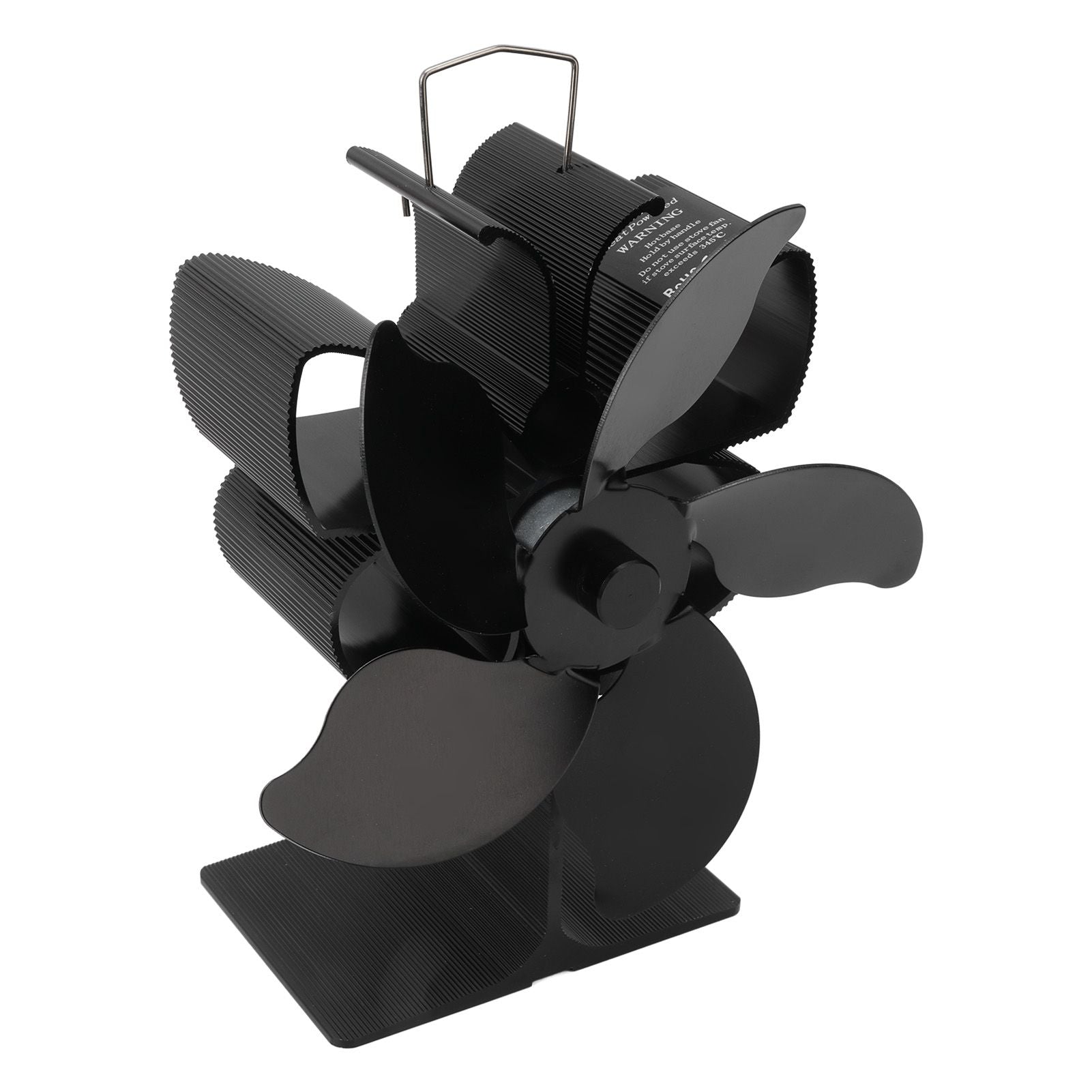 Heat Powered Fireplace Fan Black Stove Fan 5 Blades Thermal Power High Temperature Proof Eco Friendly Energy V1294-YM3113220250611-0421