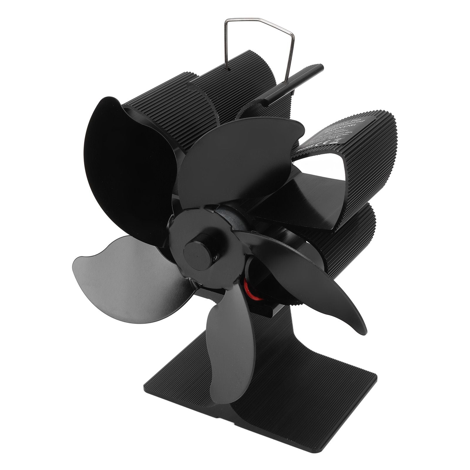 Heat Powered Fireplace Fan Black Stove Fan 5 Blades Thermal Power High Temperature Proof Eco Friendly Energy V1294-YM3113220250611-0421
