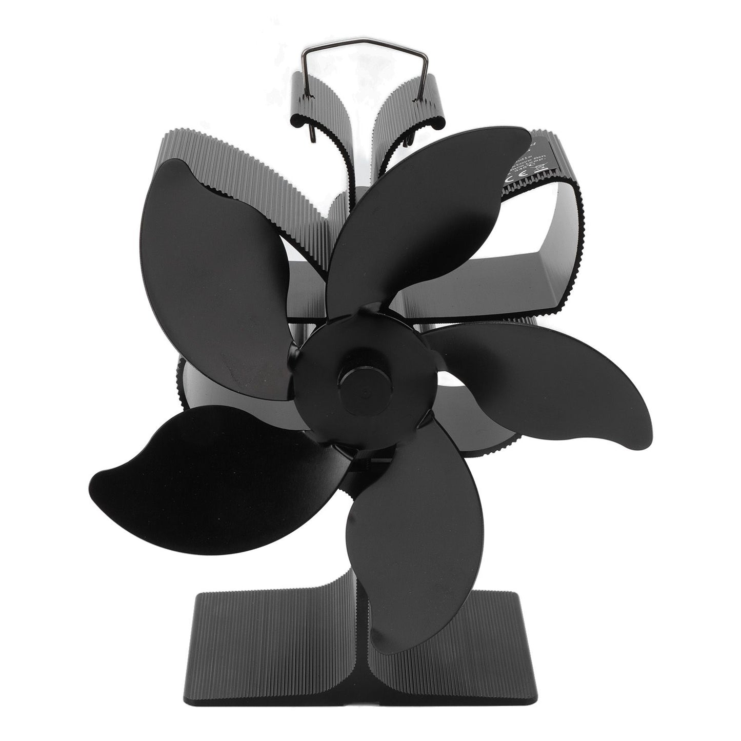 Heat Powered Fireplace Fan Black Stove Fan 5 Blades Thermal Power High Temperature Proof Eco Friendly Energy V1294-YM3113220250611-0421