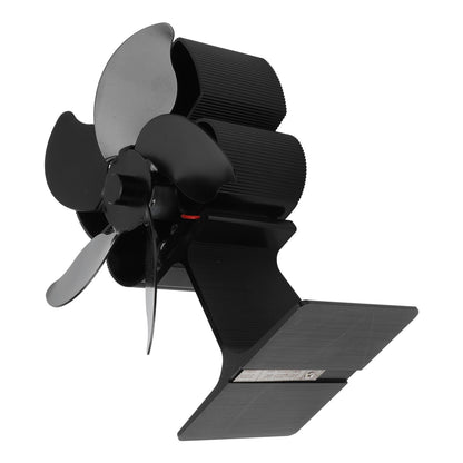 Heat Powered Fireplace Fan Black Stove Fan 5 Blades Thermal Power High Temperature Proof Eco Friendly Energy V1294-YM3113220250611-0421