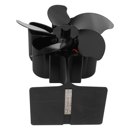 Heat Powered Fireplace Fan Black Stove Fan 5 Blades Thermal Power High Temperature Proof Eco Friendly Energy V1294-YM3113220250611-0421