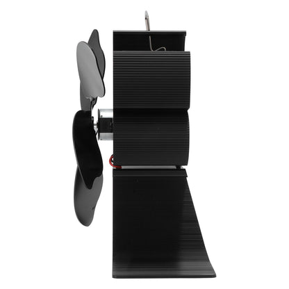 Heat Powered Fireplace Fan Black Stove Fan 5 Blades Thermal Power High Temperature Proof Eco Friendly Energy V1294-YM3113220250611-0421