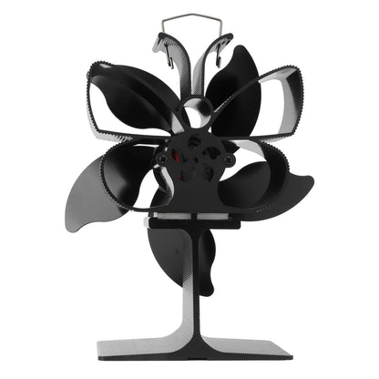 Heat Powered Fireplace Fan Black Stove Fan 5 Blades Thermal Power High Temperature Proof Eco Friendly Energy V1294-YM3113220250611-0421