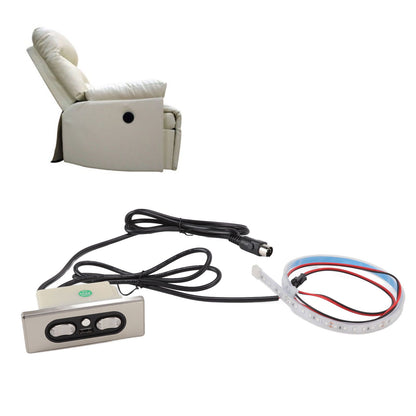 Electric Sofa Controller 5A 3 Buttons 5 Pin Straight Head USB Charging Port Lift Chairs Switch with LED Strip V1294-YM3113220251711-0421