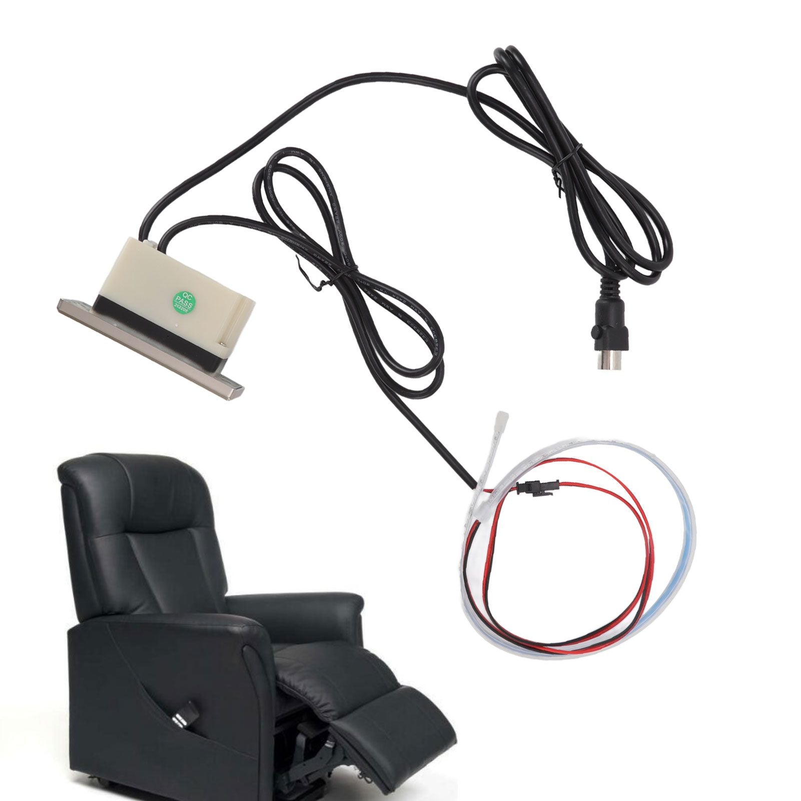 Electric Sofa Controller 5A 3 Buttons 5 Pin Straight Head USB Charging Port Lift Chairs Switch with LED Strip V1294-YM3113220251711-0421
