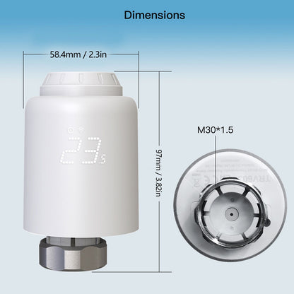 Smart Radiator Valve Thermostat Controller Wireless Control Timing Function for Home V1294-YM3113220253211-0421